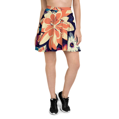 DMV 0253 Floral Skater Skirt