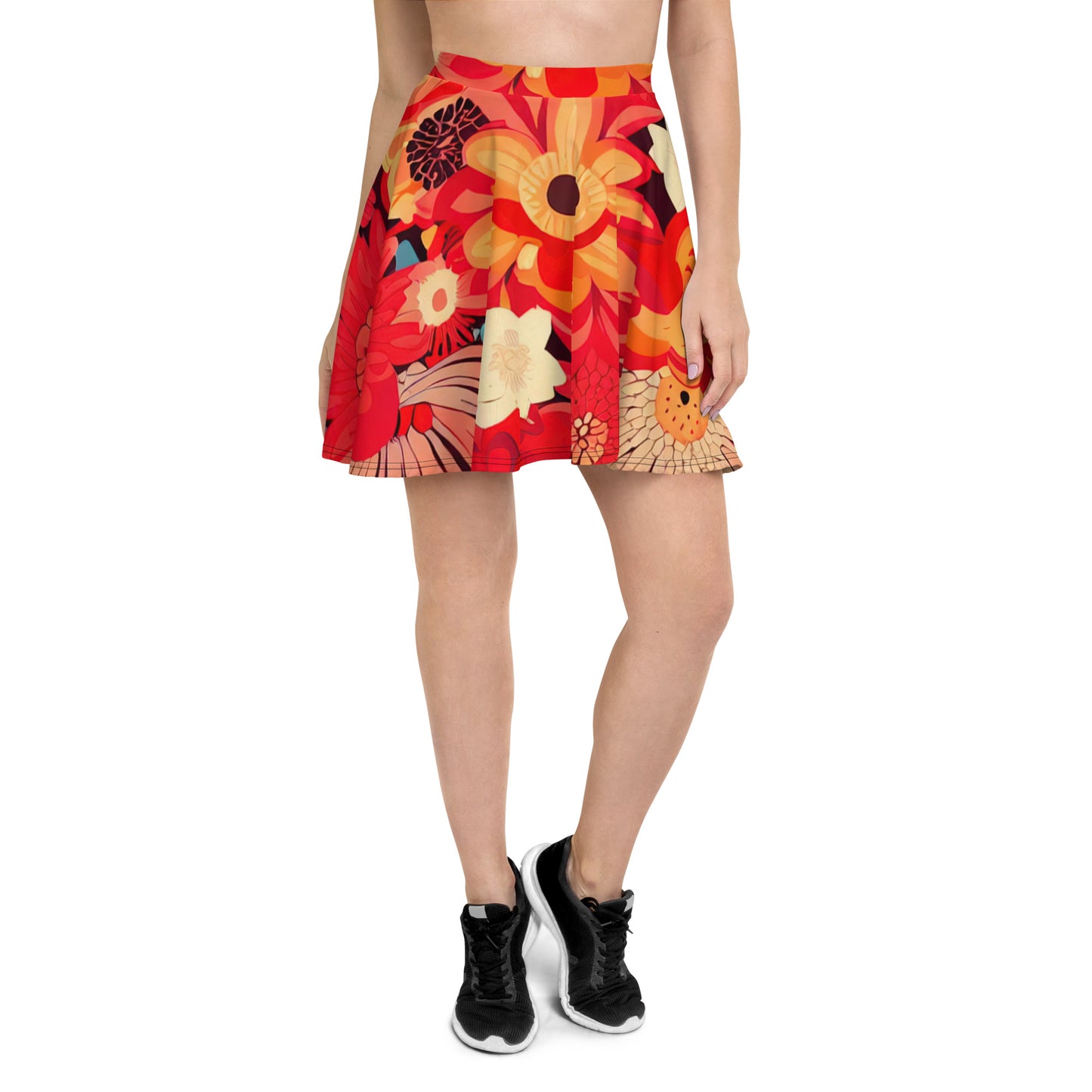 DMV 0105 Floral Skater Skirt