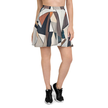 DMV 0264 Abstract Art Skater Skirt