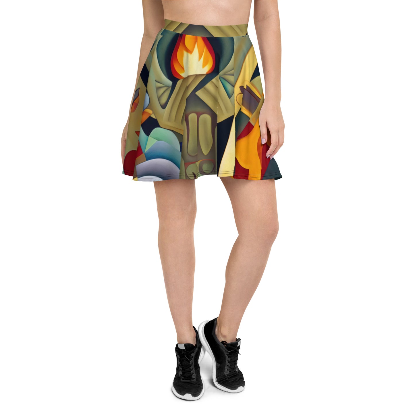 DMV 0237 Retro Art Skater Skirt