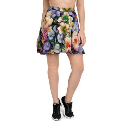 DMV 0114 Floral Skater Skirt