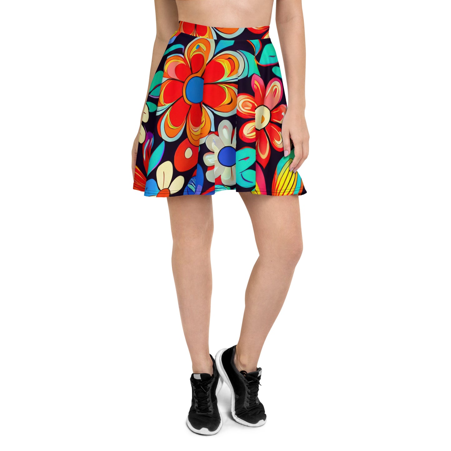 DMV 0257 Floral Skater Skirt