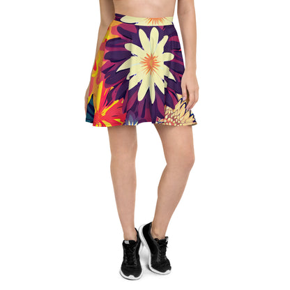 DMV 0097 Floral Skater Skirt