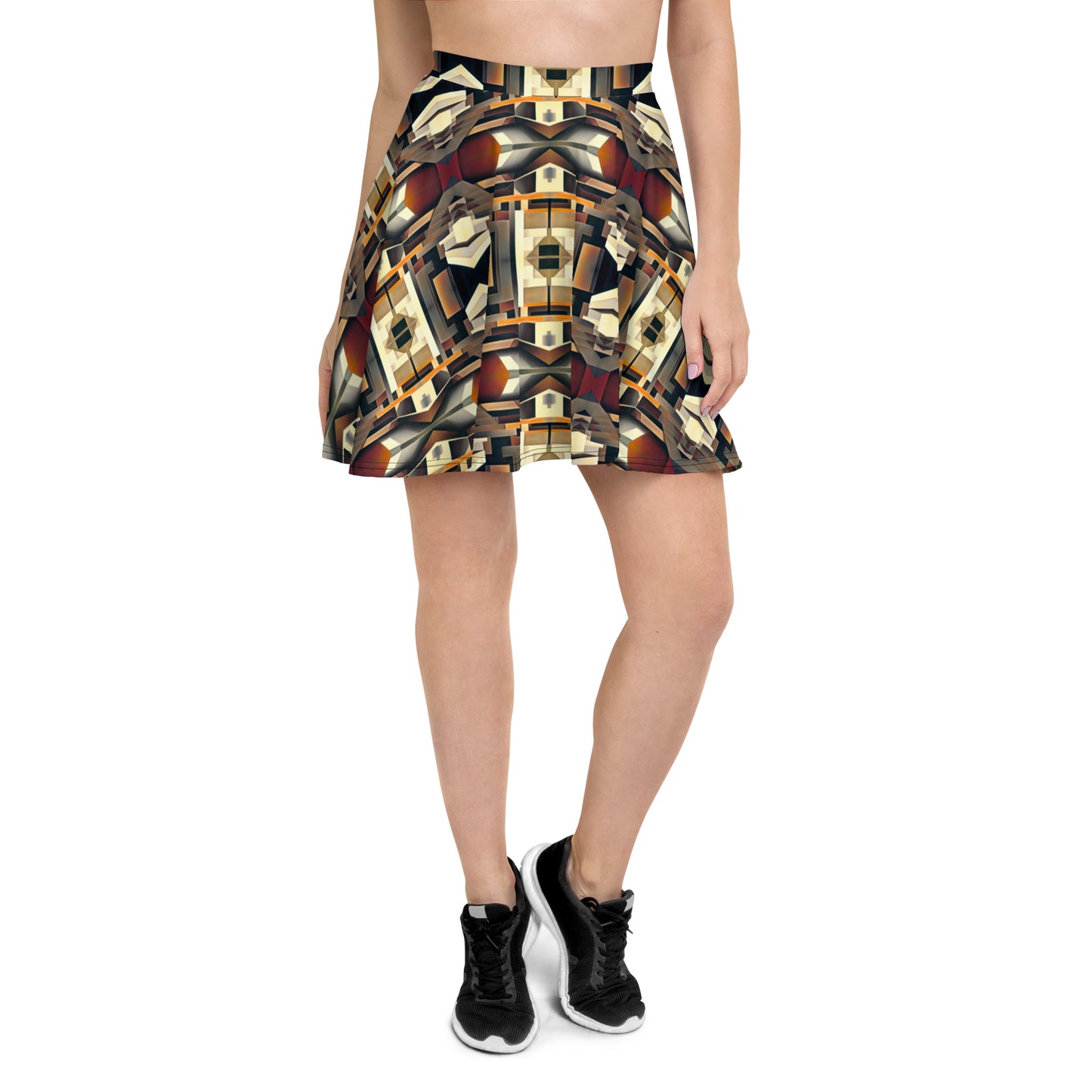 DMV 0247 Geo Boho Skater Skirt