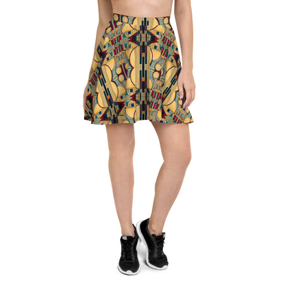 DMV 0224 Geo Boho Skater Skirt