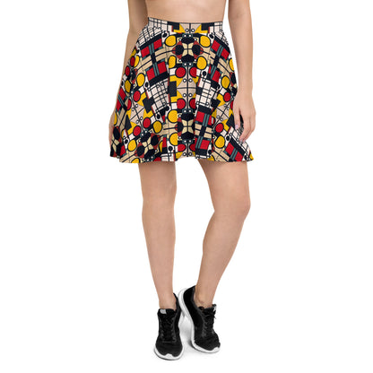 DMV 0142 Geo Boho Skater Skirt