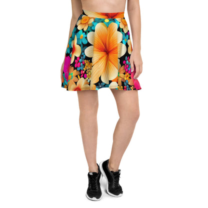 DMV 0259 Floral Skater Skirt