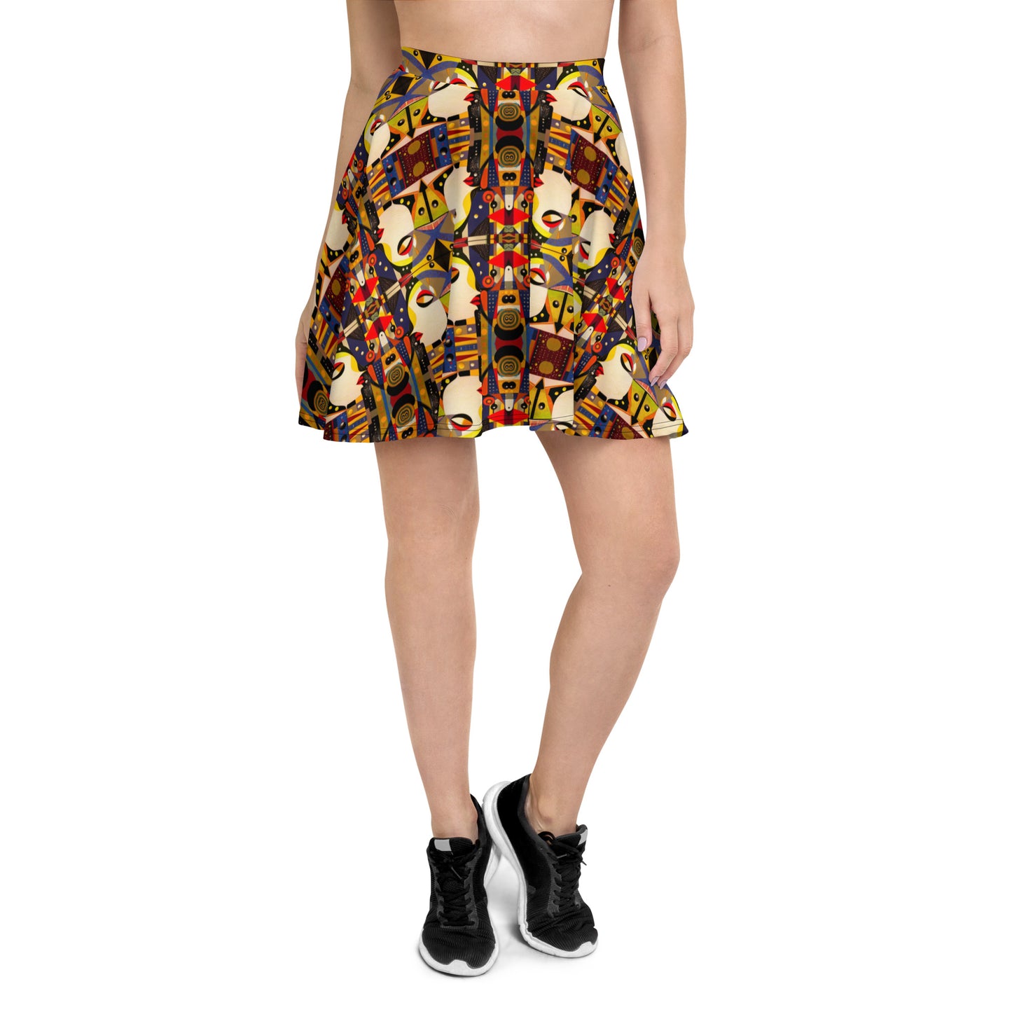 DMV 0176 Chic Boho Skater Skirt