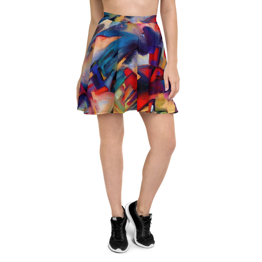 DMV 0308 Abstract Art Skater Skirt