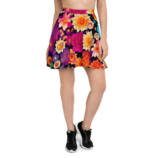 DMV 0192 Floral Skater Skirt