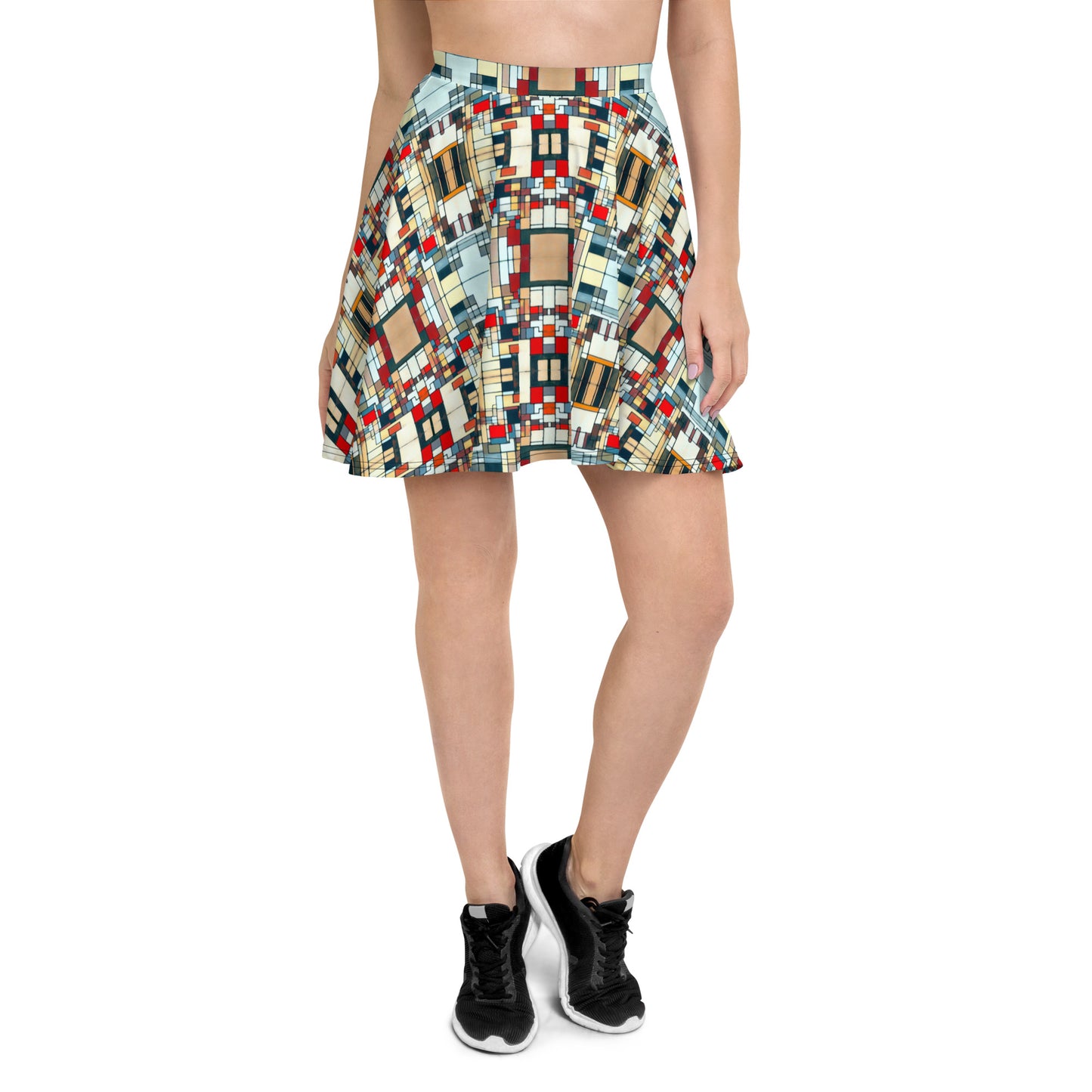 DMV 0184 Geo Boho Skater Skirt