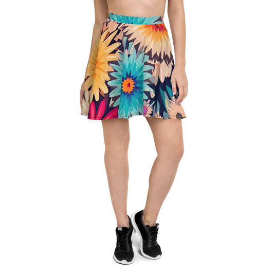 DMV 0404 Floral Skater Skirt