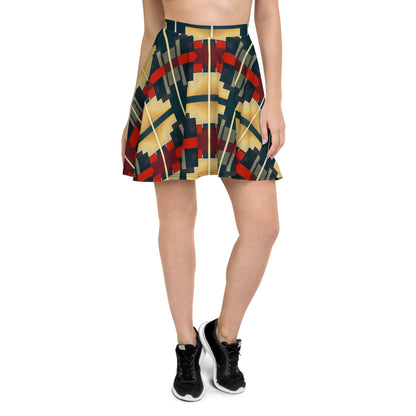 DMV 0186 Geo Boho Skater Skirt