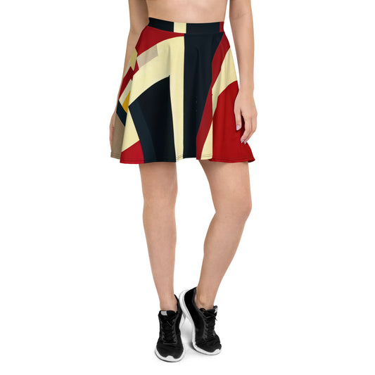 DMV 0205 Abstract Art Skater Skirt