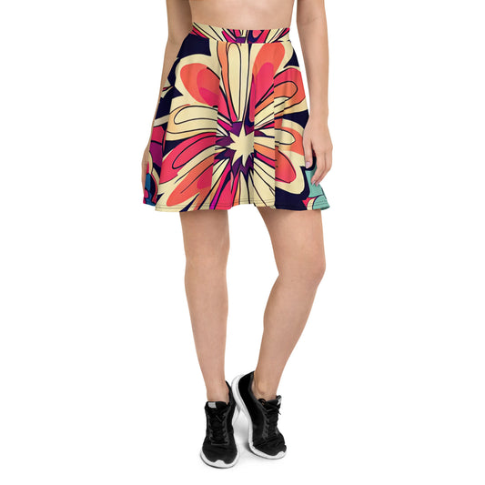 DMV 1525 Floral Skater Skirt