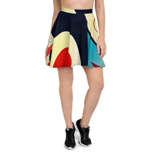 DMV 1356 Retro Art Skater Skirt