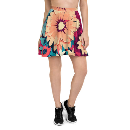 DMV 0293 Floral Skater Skirt