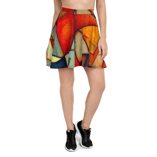 DMV 0298 Retro Art Skater Skirt