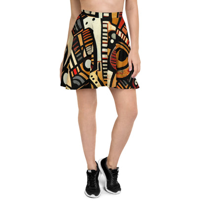 DMV 0505 Retro Art Skater Skirt