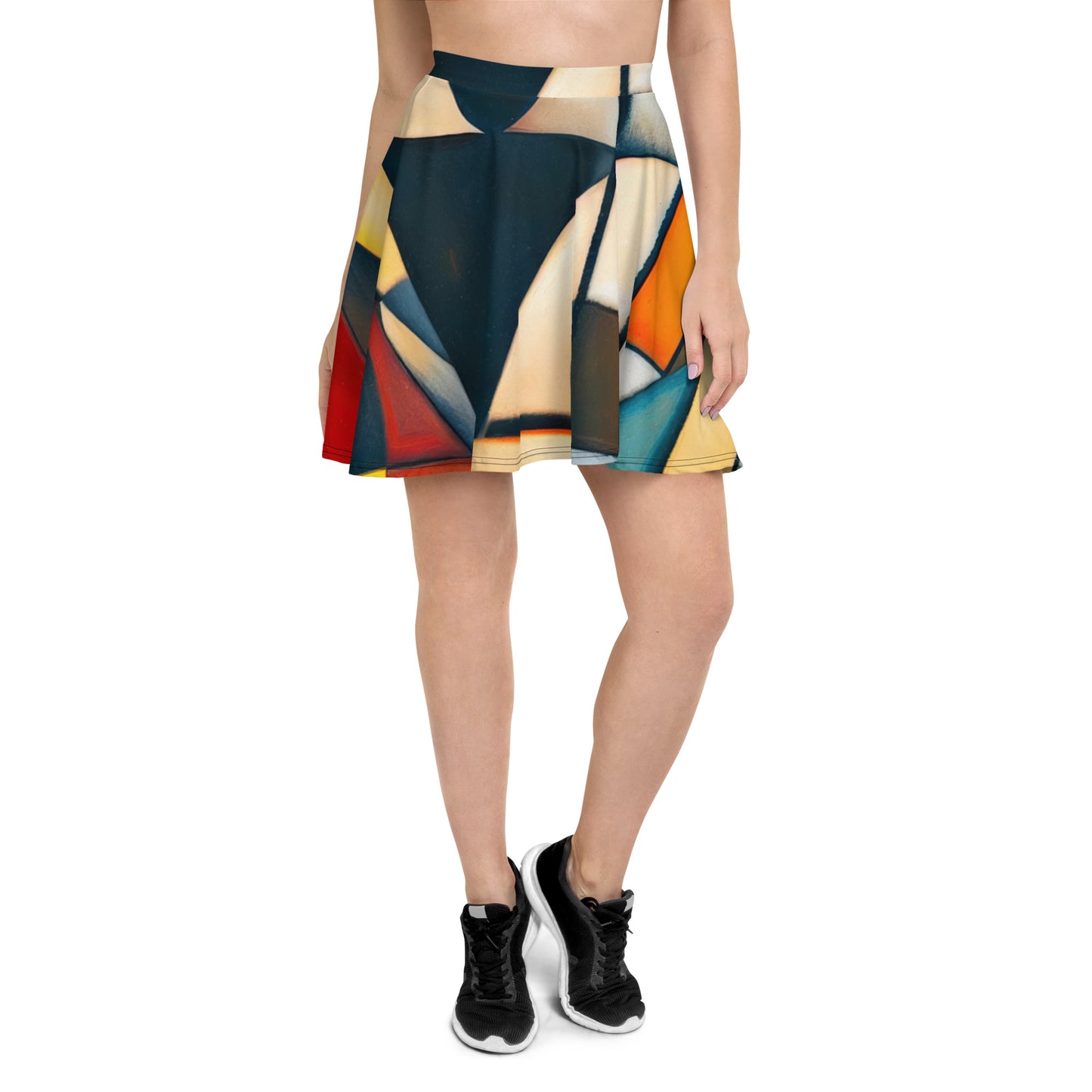 DMV 0433 Abstract Art Skater Skirt