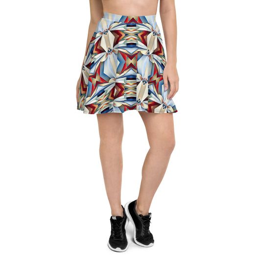 DMV 0449 Geo Boho Skater Skirt