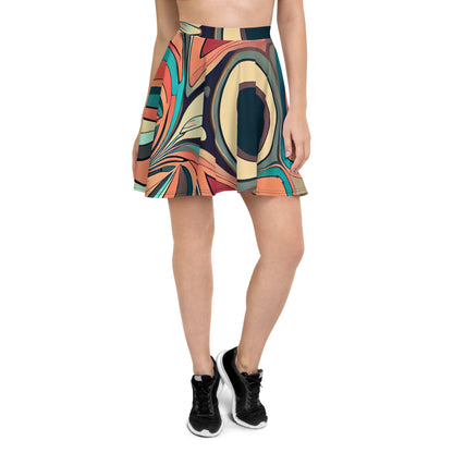 DMV 0602 Retro Art Skater Skirt