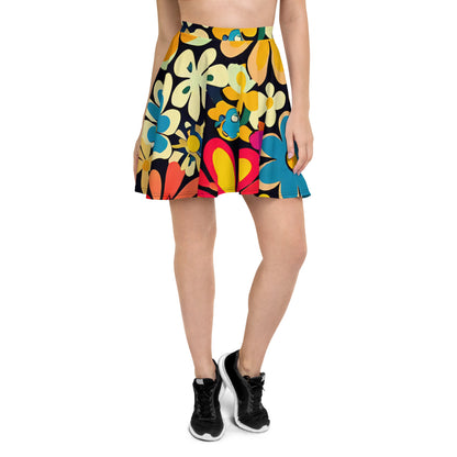 DMV 1023 Floral Skater Skirt