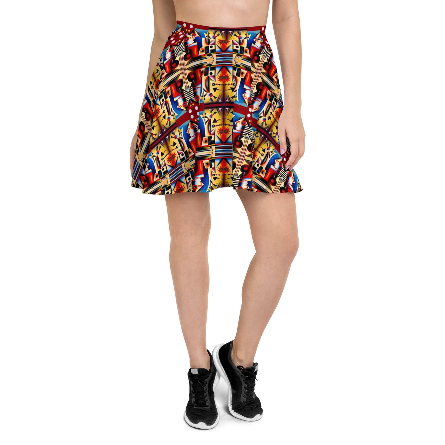 DMV 0623 Chic Boho Skater Skirt