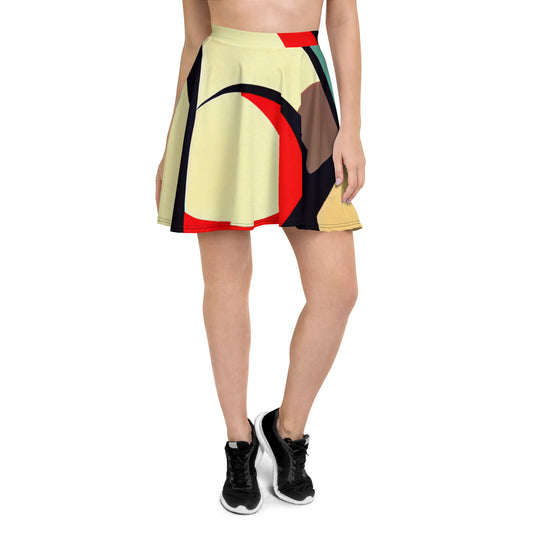 DMV 1708 Retro Art Skater Skirt