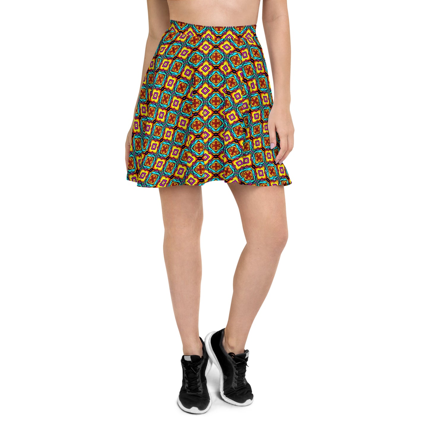 DMV 0526 Chic Boho Skater Skirt