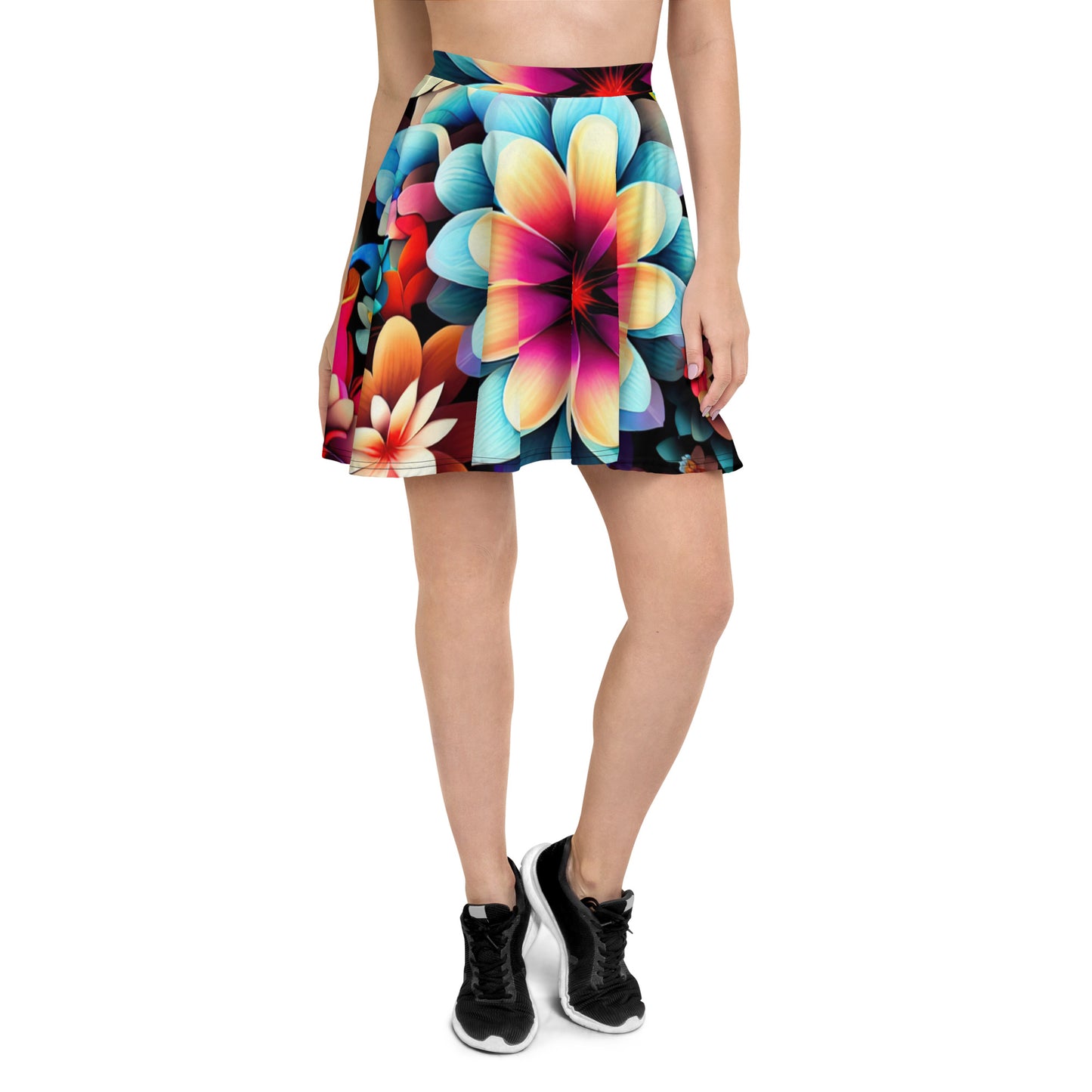 DMV 0907 Floral Skater Skirt