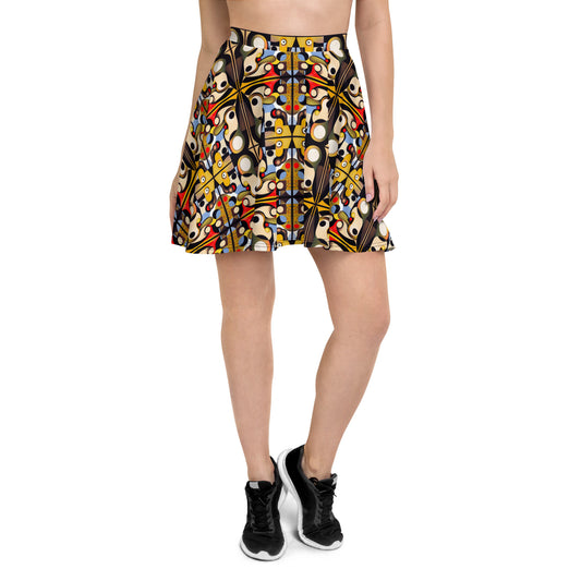 DMV 1724 Vintage Artsy Skater Skirt