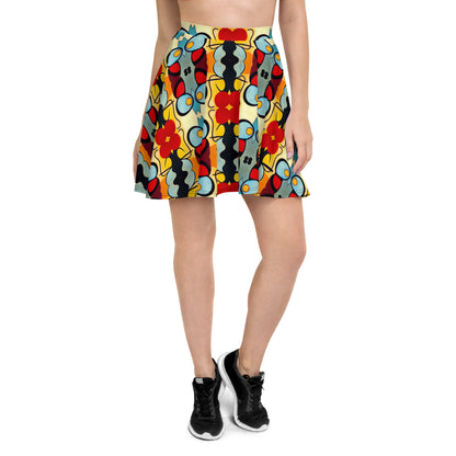 DMV 1135 Vintage Artsy Skater Skirt