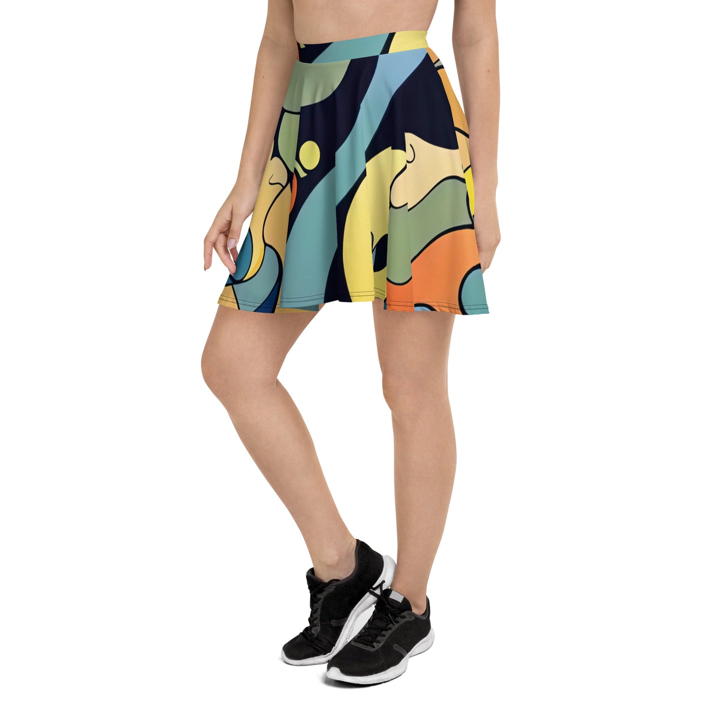 DMV 0242 Retro Art Skater Skirt