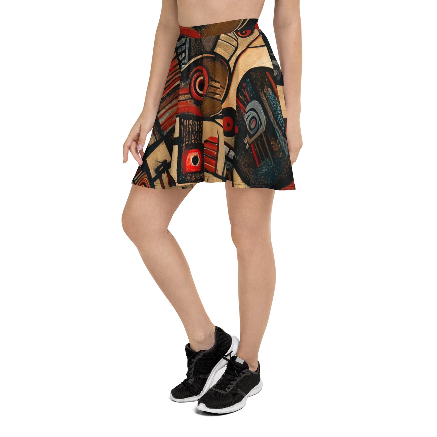 DMV 0256 Retro Art Skater Skirt