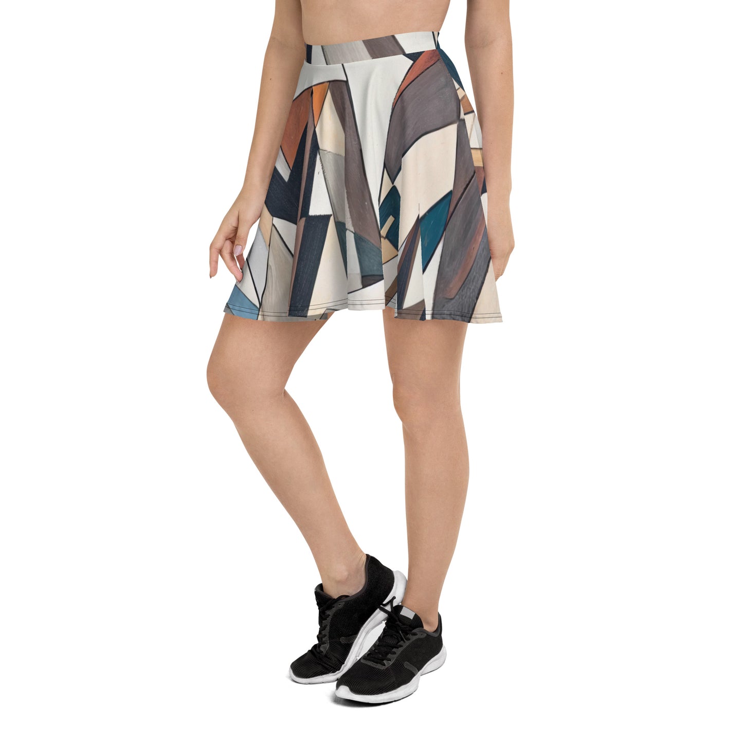 DMV 0264 Abstract Art Skater Skirt