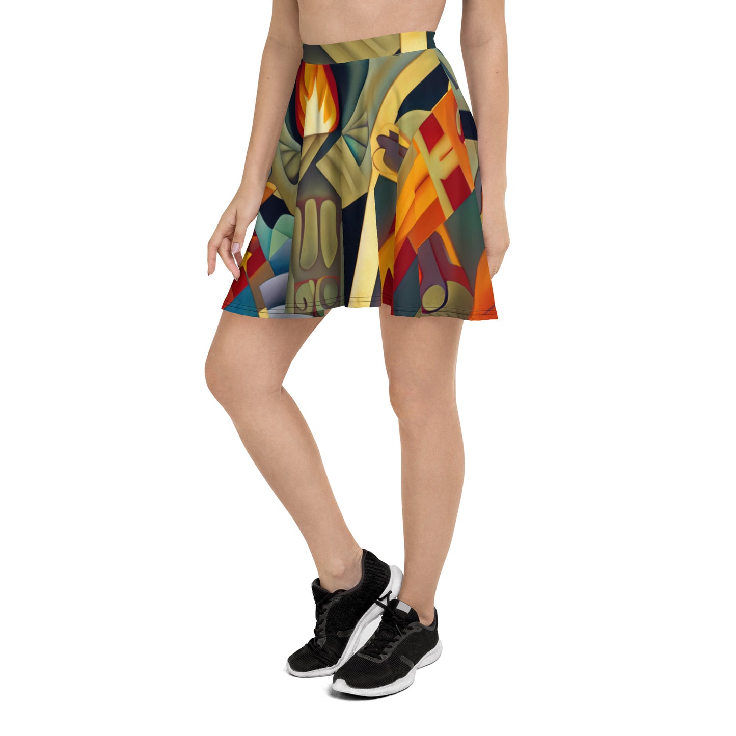 DMV 0237 Retro Art Skater Skirt