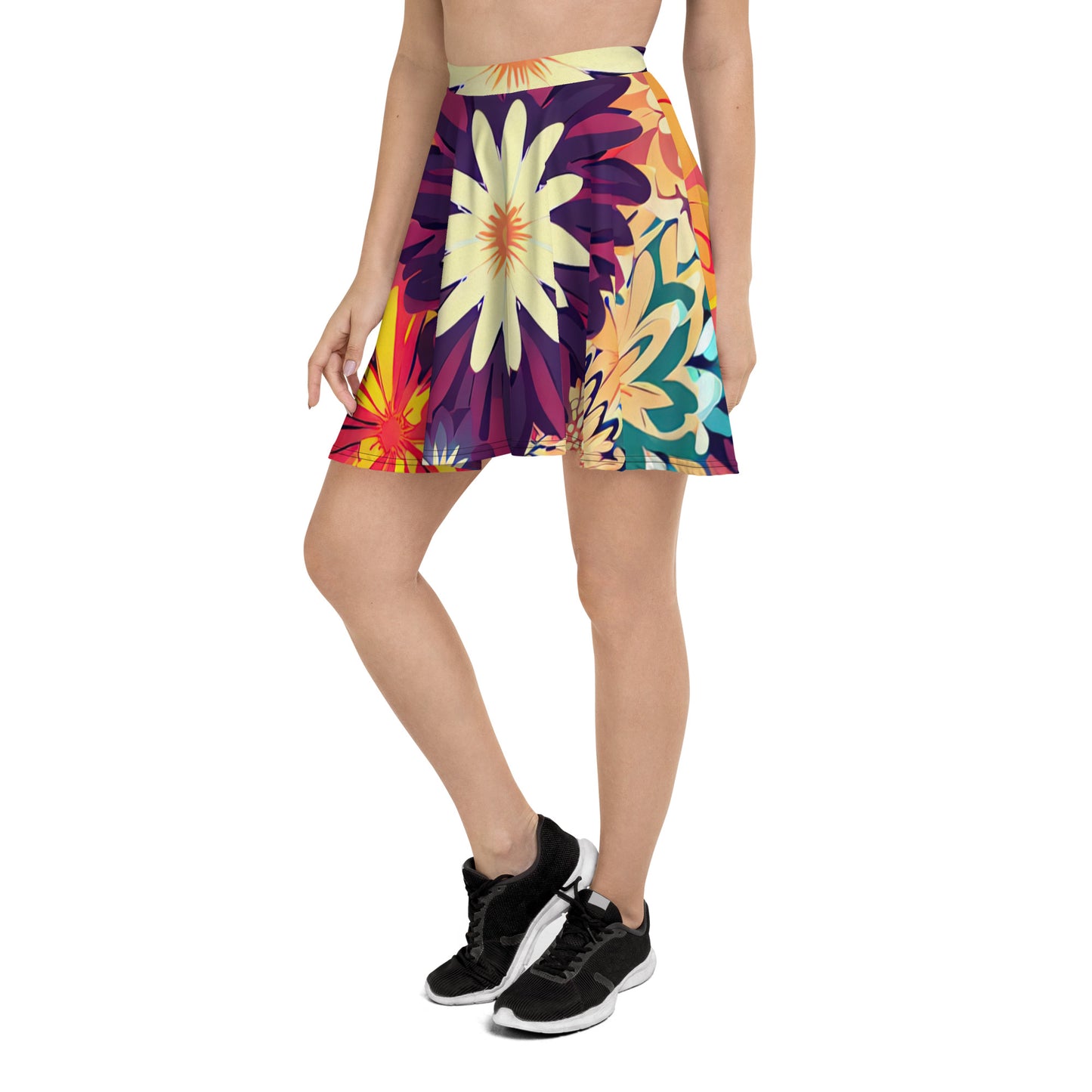 DMV 0097 Floral Skater Skirt