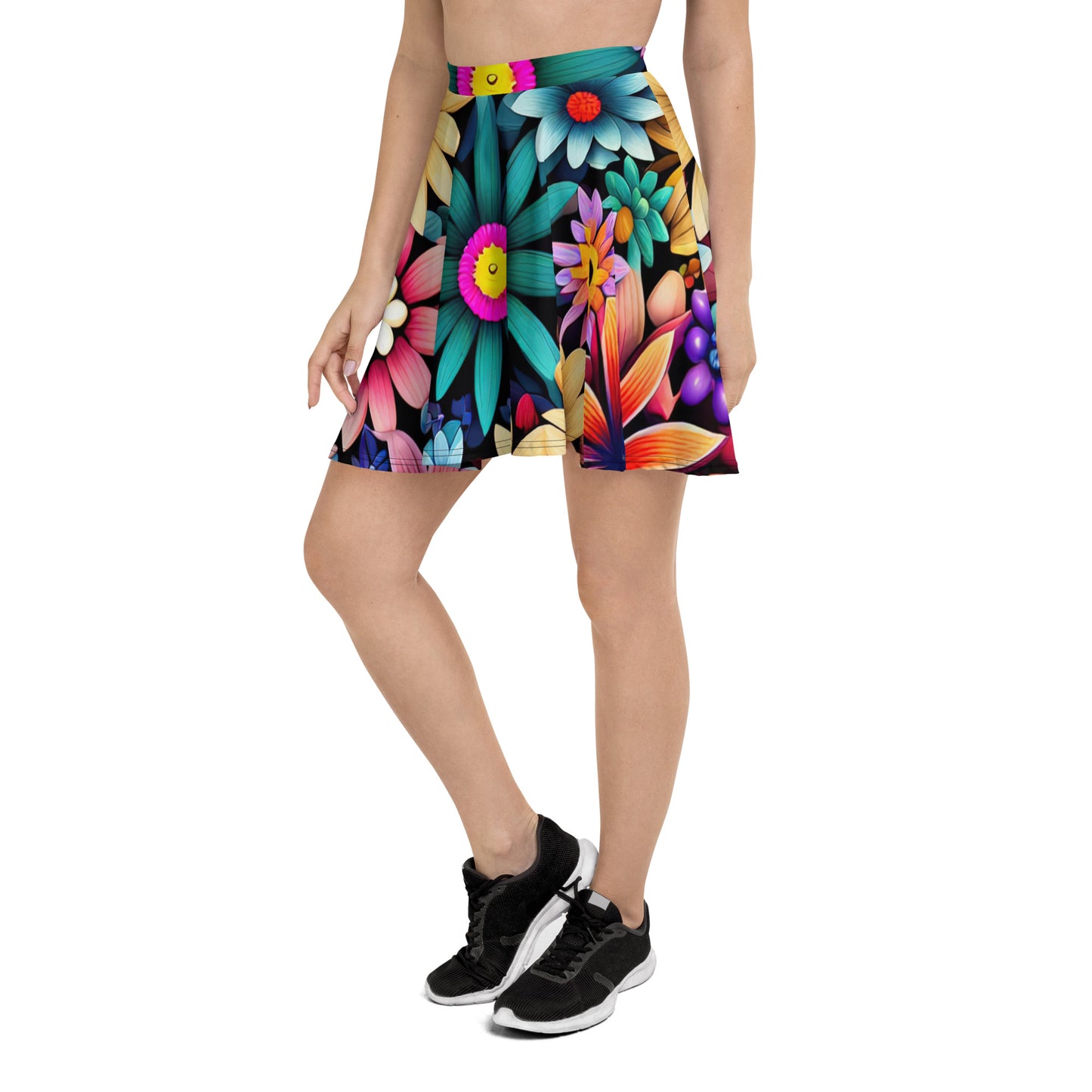 DMV 0265 Floral Skater Skirt