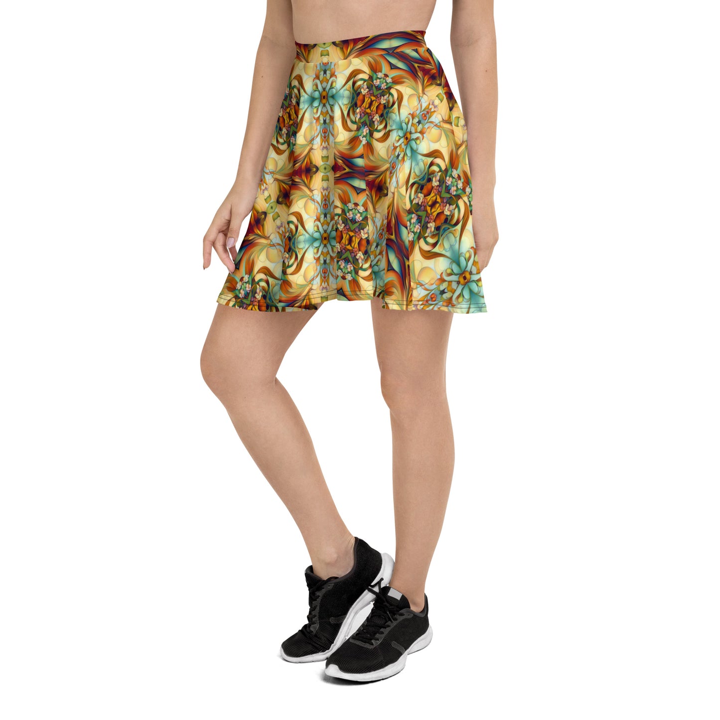 DMV 0123 Chic Boho Skater Skirt