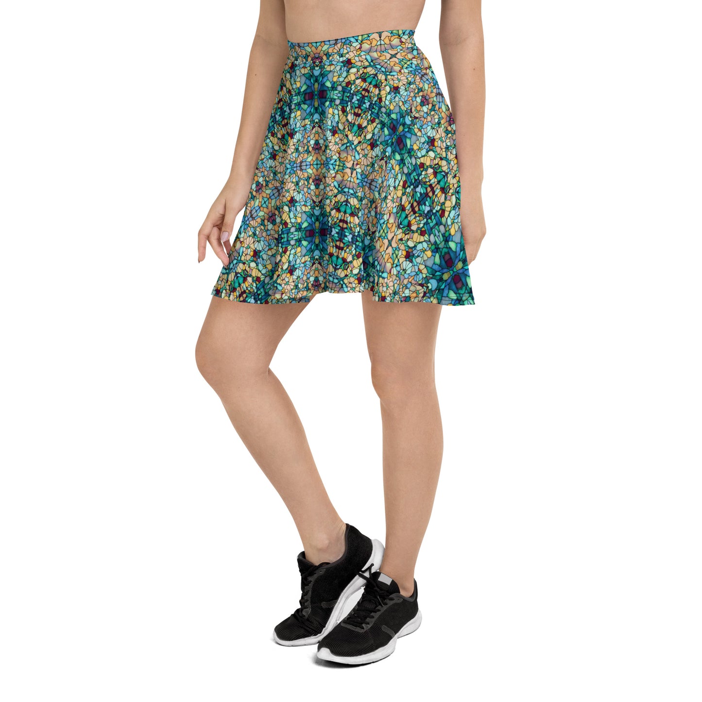 DMV 0254 Chic Boho Skater Skirt