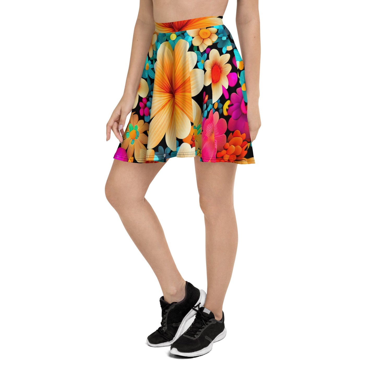 DMV 0259 Floral Skater Skirt