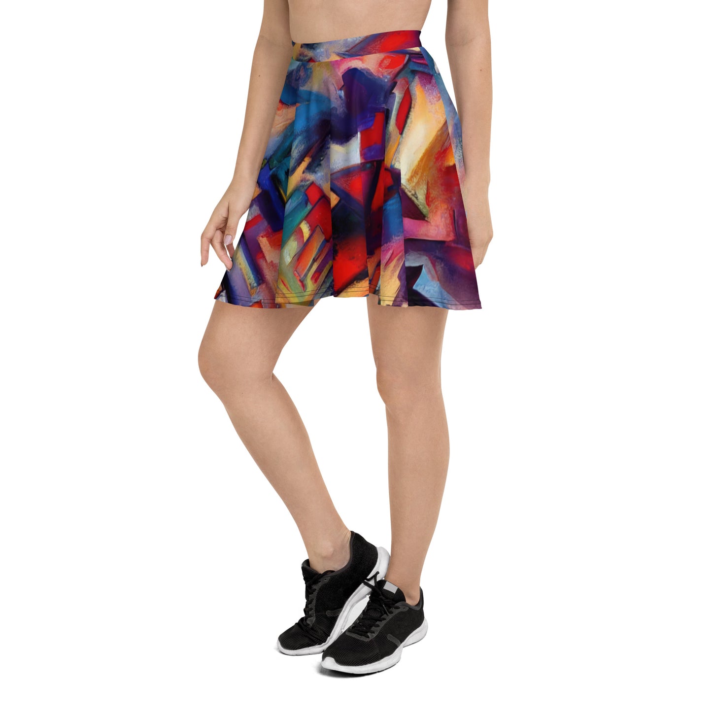 DMV 0308 Abstract Art Skater Skirt