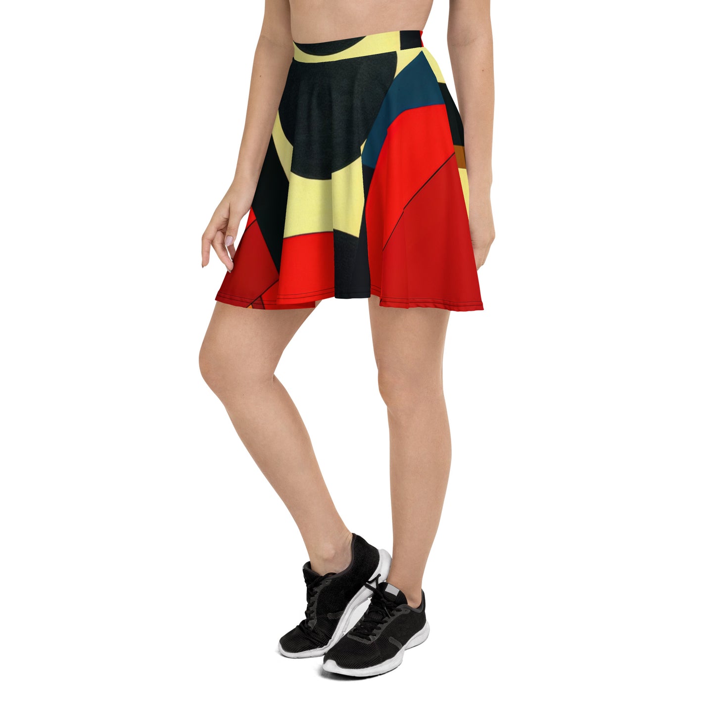 DMV 1351 Abstract Art Skater Skirt