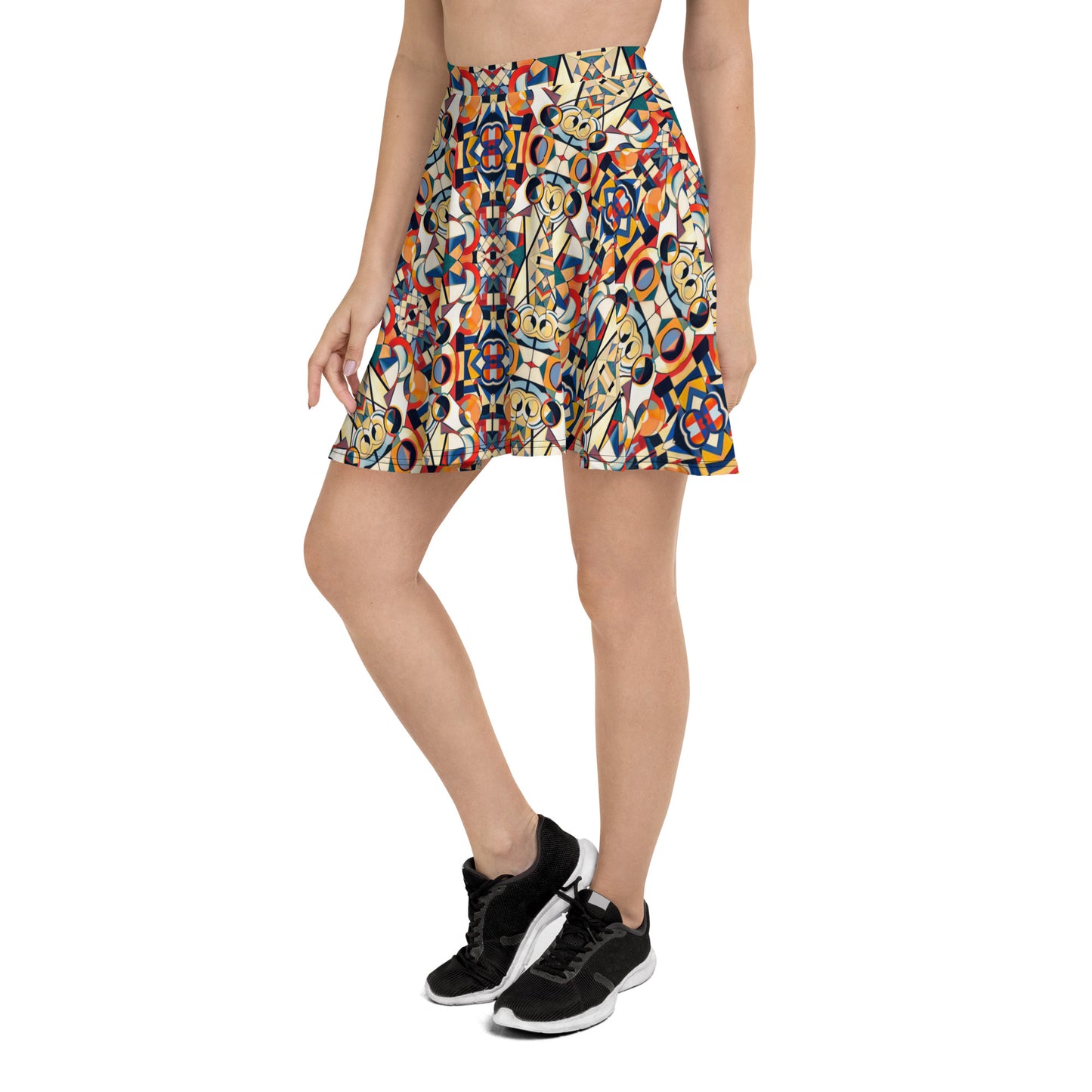 DMV 0157 Geo Boho Skater Skirt