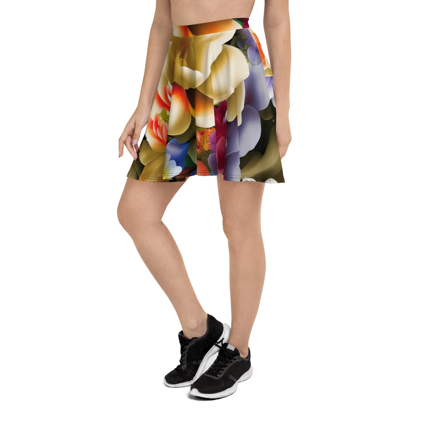 DMV 0268 Floral Skater Skirt