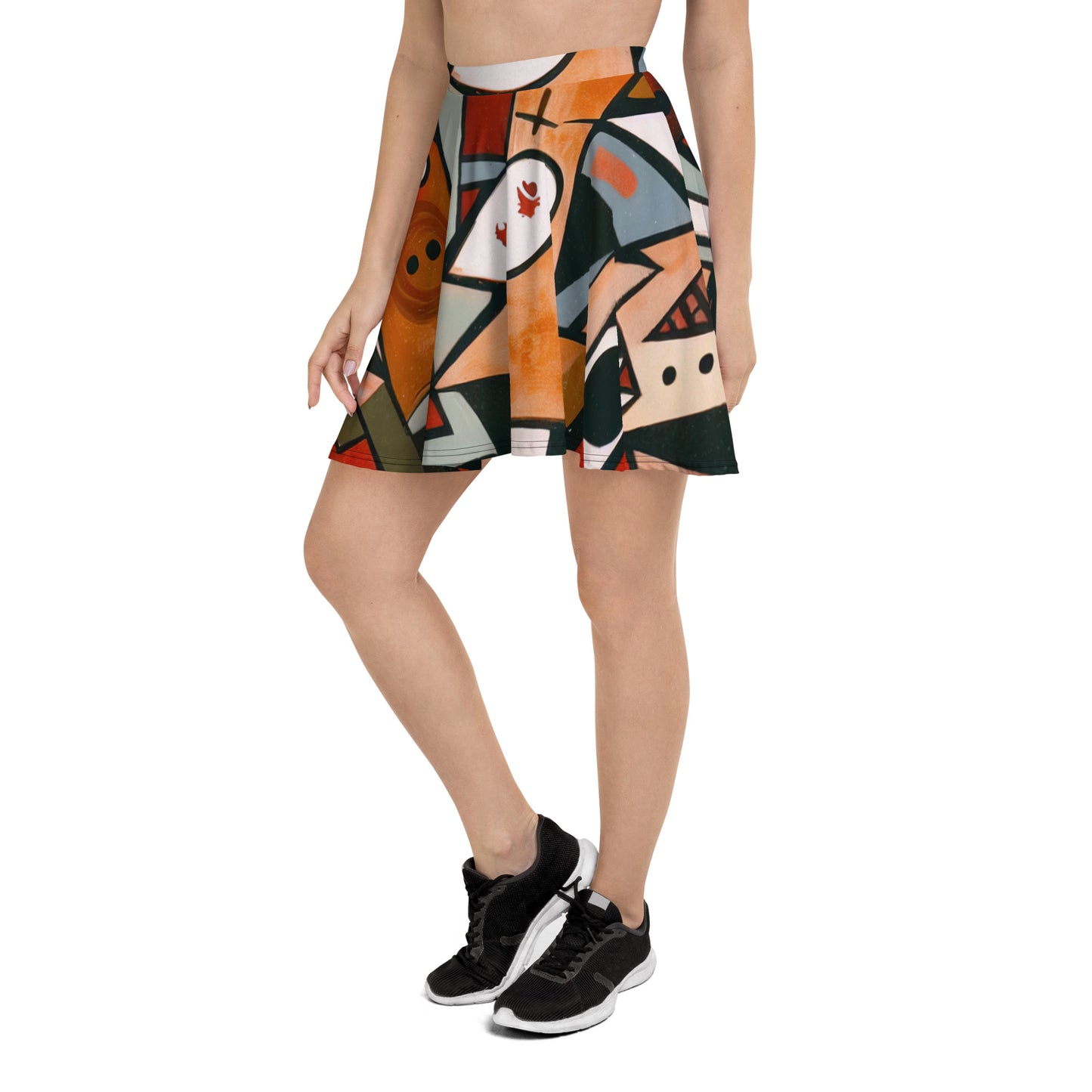 DMV 0522 Retro Art Skater Skirt