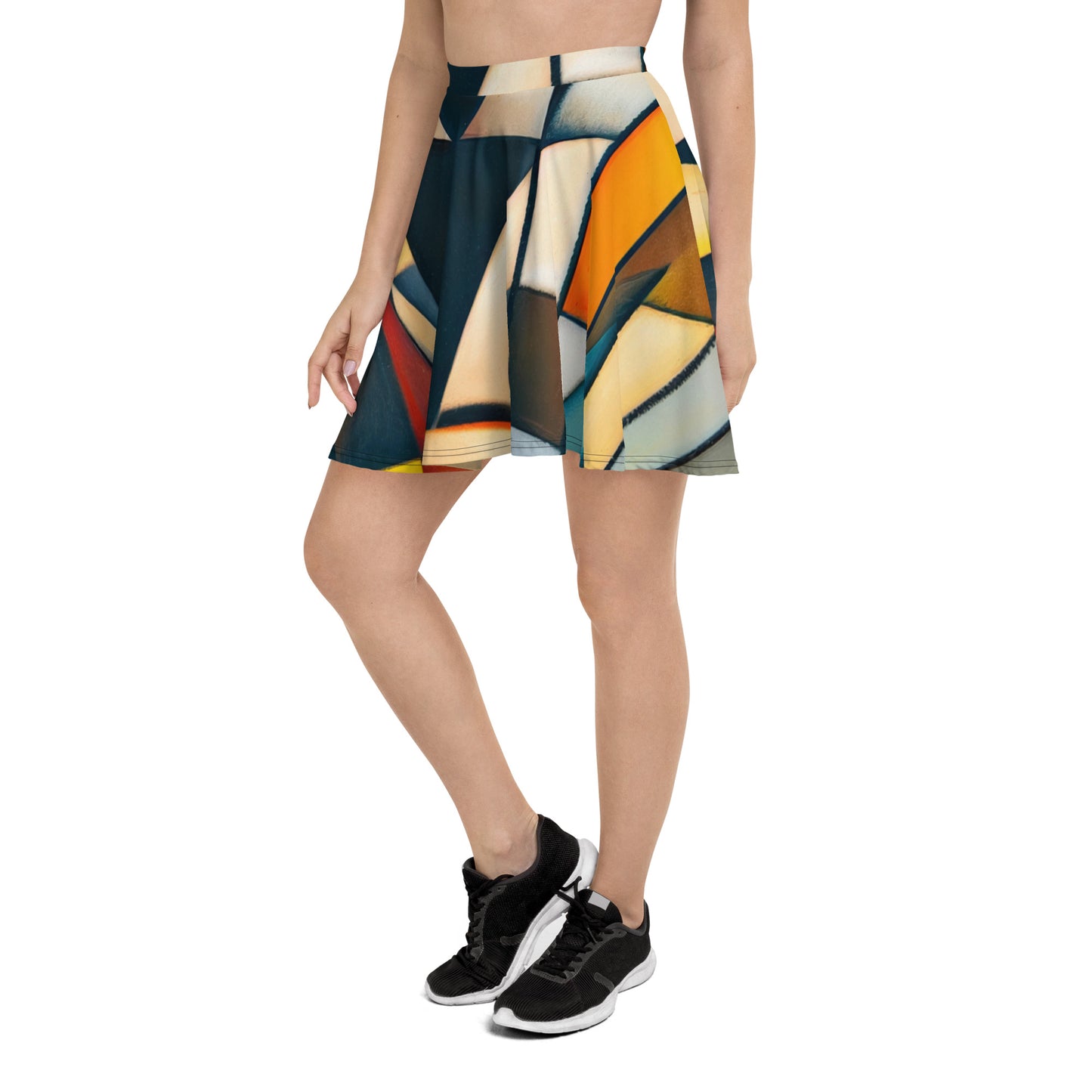 DMV 0433 Abstract Art Skater Skirt