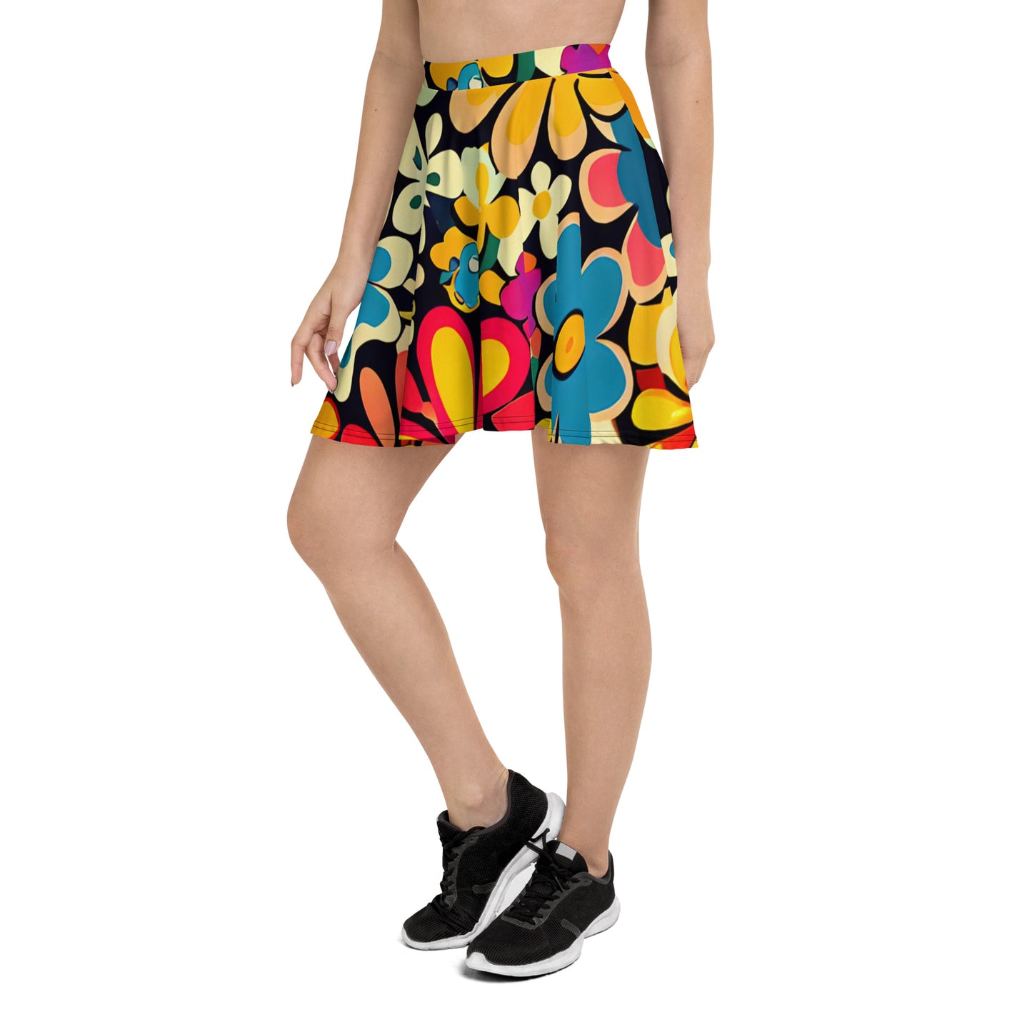 DMV 1023 Floral Skater Skirt