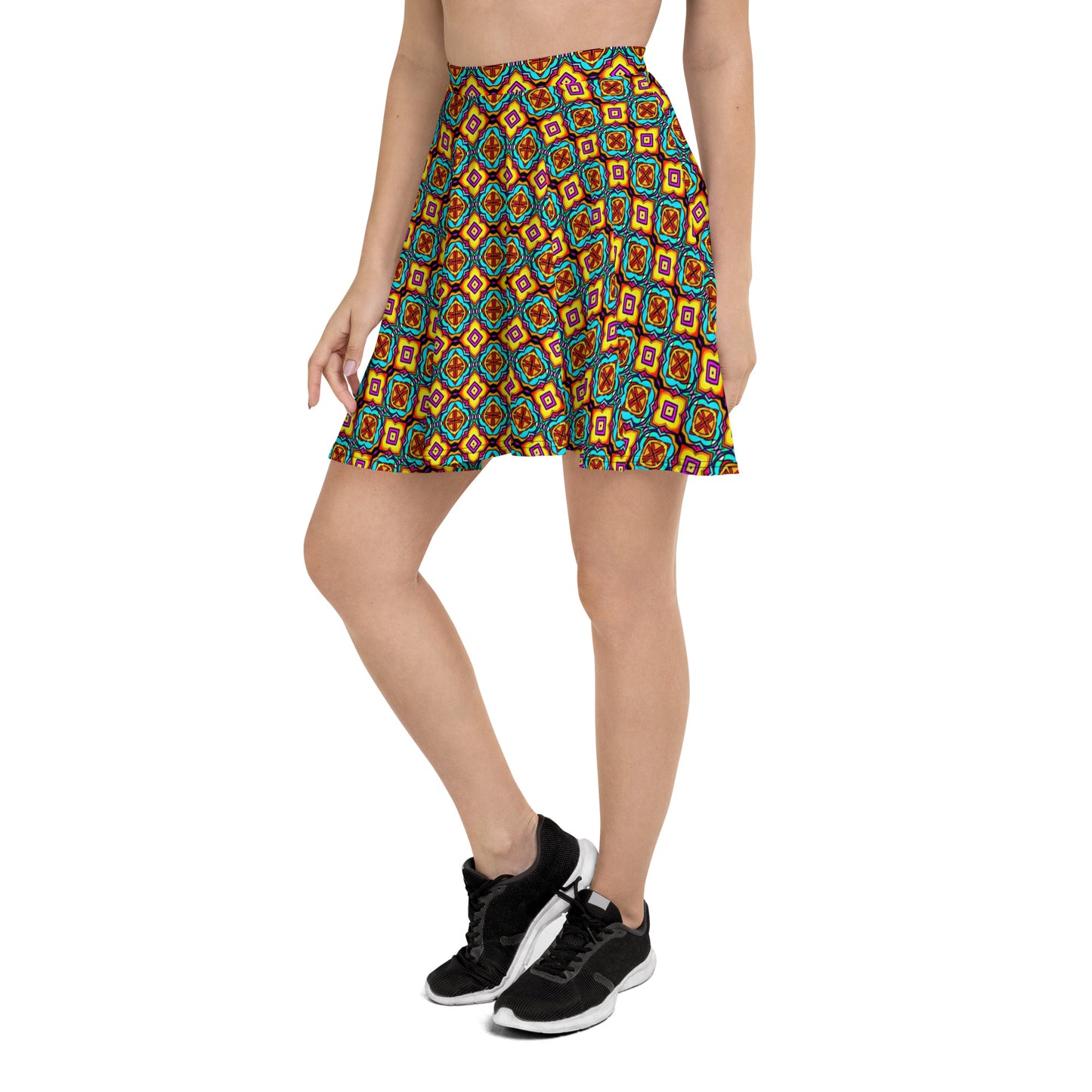 DMV 0526 Chic Boho Skater Skirt